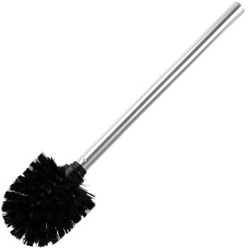 Preview: Toilettenbürste Schwarz-Silber Ø 8 x H 35 cm - Effiziente & gründliche Reinigung für WC & Bad - Robuste Kunststoff-Borsten - Hygienisch & langlebig