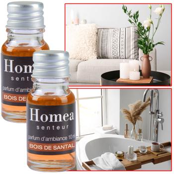 2er-Set Duftöl Sandelholz – Wohlriechender Raumduft für Zuhause – Wellness-Atmosphäre, Entspannung & Erholung – je 10ml Füllmenge – für Aroma Diffuser