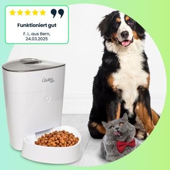 Preview: 2er Smarter Futterspender, WLAN und App zur Steuerung, 4 Liter, für Hunde & Katzen, 1-10 Mahlzeiten am Tag, Napf abnehmbar und leicht zu Reinigen