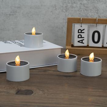 8er-Set Solar-LED-Teelichter – wetterfest (IP44), mit Dämmerungssensor & warmweissem Licht – kabellos, energiesparend & ideal für Garten, Balkon & Deko