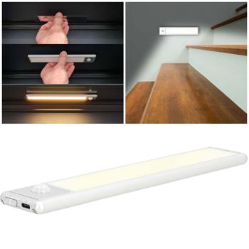 Akku LED-Lichtleiste mit Bewegungssensor, 20,5 cm, vielseitig einsetzbar, Magnetstreifen und Klebeband, Licht genau dort wo Sie es brauchen 
