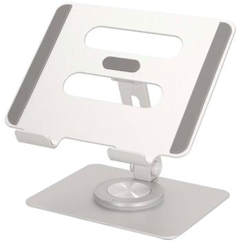 Preview: 2er-Set Aluminium Tablet-Halterung mit Standfuss, 360° Drehbar – Flexible Halterung für alle Tablets, langlebig & optimale Positionierung