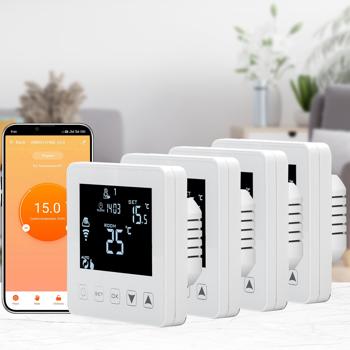 4er-Set WLAN-Thermostat für Fussbodenheizung - App-Steuerung, Alexa, Siri, GA & programmierbar - 0,5 °C Genauigkeit, 230V, Unterputz