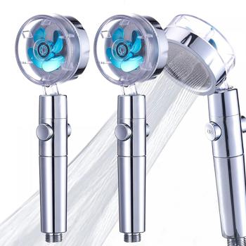 2er-Set Wasserspar-Duschkopf - Baumwollfilter, 360° Drehgelenk, 200% Druck - Spart 30% Wasser - 27xØ8cm ABS Kunststoff Handbrause