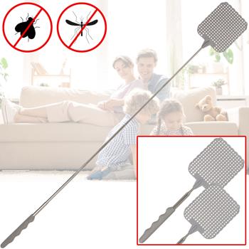 2er-Set Teleskop-Fliegenklatsche, ausziehbar bis 72 cm: Extra lang für effektive Insektenbekämpfung, hohe Reichweite für schwer erreichbare Stellen