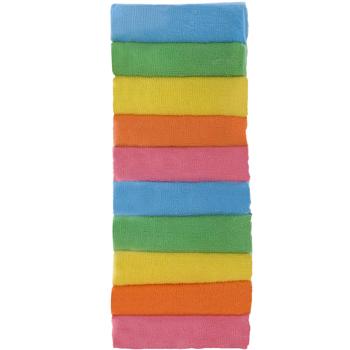 Mikrofasertücher in 5 verschiedenen Farben, 10 Stück 30 x 30 cm