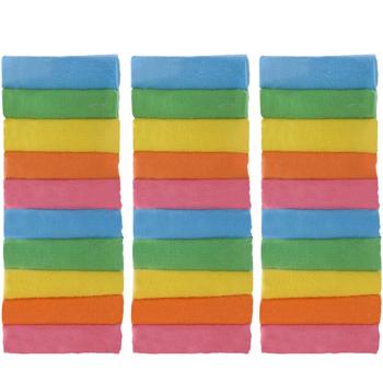 Mikrofasertücher in 5 verschiedenen Farben, 30 Stück 30 x 30 cm