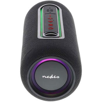 Preview: Mobiler Bluetooth 5.0 Party Lautsprecher (30W): mit LED-Beleuchtung, stossfest & wasserdicht (IPX5), anthrazit – für unvergessliche Partys überall