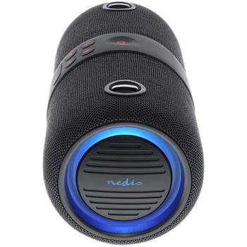 Preview: Bluetooth Lautsprecher 40W: LED, Stossfest & IPX6 wasserdicht, schwarz - Kraftvoller Sound mit Lichtshow – Robust, Outdoor, für jeden Musikgenuss