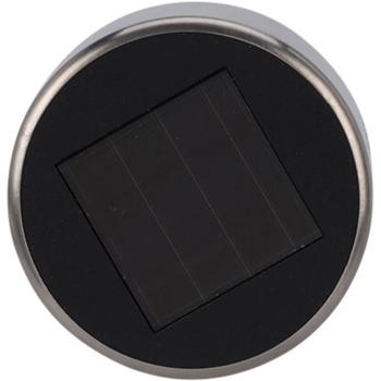 Preview: Solar Gartenlampe aus Edelstahl - Warmweisses Licht für Wege & Terrasse - 36,5 cm mit Erdspiess & Akku - Kostenlose Sonnen-Energie - Minimalistisches Design