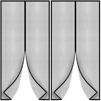 2er-Set Magnetischer Insektenschutz-Türvorhang, 210x100cm – Schutz vor Fliegen, Schnaken & Wespen, ohne Bohren, einfache Montage
