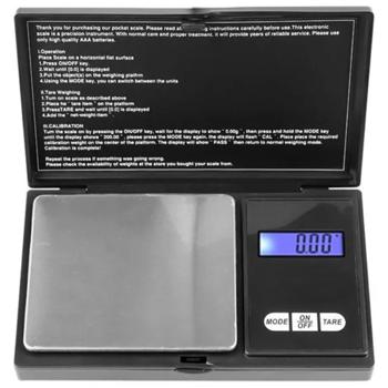 Digitale Feinwaage - präzise Messung 0,1g-1kg in 6 Einheiten - ideal für Lebensmittel, Kräuter, Schmuck - kompaktes Edelstahl-Design mit LCD-Display