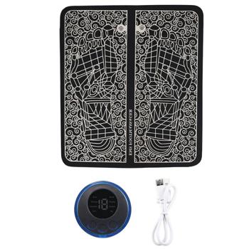 Preview: Faltbare EMS Fussmassagematte mit 8 Massagemodi, Akkubetrieb
