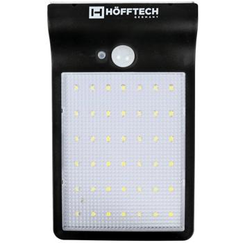 Preview: Solar Aussenwandleuchte - Bewegungssensor 120° & 5-7m Erfassung, 50lm, IP44 spritzwassergeschützt - Integrierter Akku, 42 LEDs, 6500K Licht