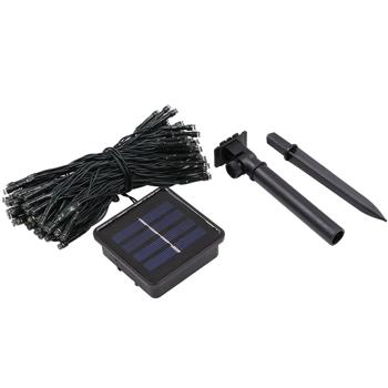 Preview: Stimmungsvolle Solar Lichterkette (12m, 100 LEDs) mit 8 Modi & Dämmerungssensor – IP44, vielseitig – Für zauberhafte Lichteffekte Zuhause, Balkon, Garten