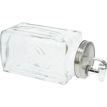 Getränkespender Glas - 3 Liter Fassungsvermögen mit Zapfhahn & Deckel - Ideal für Bowle, Limonade & Wasser - Hygienisch & stilvoll