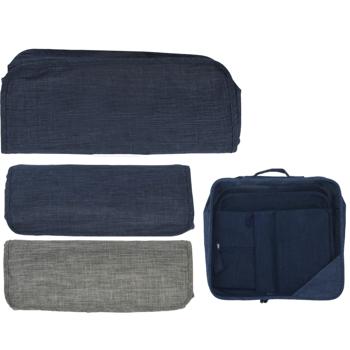Koffer Organizer Set 6-tlg. - Reise-Aufbewahrungstaschen für mehr Ordnung & Übersicht im Gepäck - Polyester mit Struktureffekt - Blau/Grau/Pantone