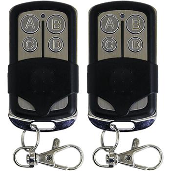 Preview: 2er-Set 4-Kanal Funk Fernsteuerung, 433.92MHz, Universal Handsender - Mit Batterie, lernfähige Fernbedienung, für Garagentore, Markisen, Lampen