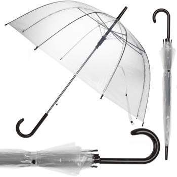Preview: 4er-Set Stabiler Regenschirm mit Automatiköffnung, transparent, Ø 85 cm, moderner und stylischer Regenlook, leichte Handhabung