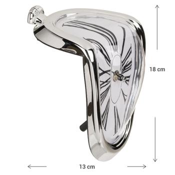 Preview: Kreative schmelzende Uhr, Salvador Dali Design, 18x13 cm – Aussergewöhnliche Dekoration für ein stilvolles Zuhause - einzigartiger Blickfang