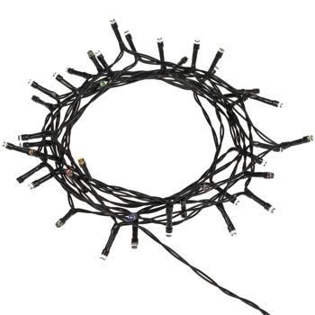 Preview: Lichterkette für Innen und Aussen, 40 LEDs, warmweiss und bunt, Timer, IP44, Batterie, multicolor für zauberhafte Lichteffekte Zuhause, Balkon, Garten