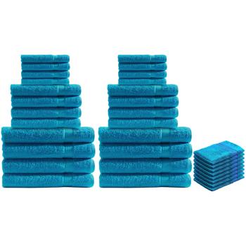 Handtuchset 32-teilig, türkis – 100% Baumwolle (500g/m²), saugstark & schnelltrocknend – OEKO-TEX Standard 100 – Für Ihr Badezimmer