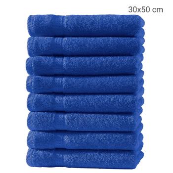 Preview: 8er-Set Gästetücher 30x50 cm - 100% luxuriöse Baumwolle, royal - Saugstark, kuschelweich, schnelltrocknend & pflegeleicht - mit 2 Bordüren