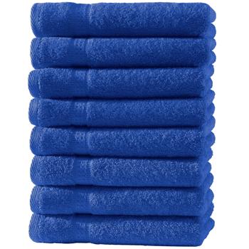 8er-Set Gästetücher 30x50 cm - 100% luxuriöse Baumwolle, royal - Saugstark, kuschelweich, schnelltrocknend & pflegeleicht - mit 2 Bordüren