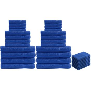 32-teiliges Frottee Handtuch-Set royal - Saugstark & strapazierfähig für Bad, Gäste- & Waschlappen (8 je) - 100% Baumwolle, 500 g/m², waschbar