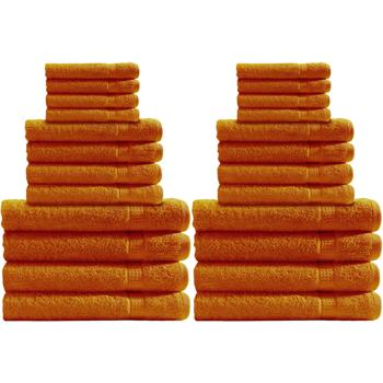 XL Handtuchset 24-teilig (Terra): 8 Gäste-, 8 Hand-, 8 Duschtücher - 500g/m² Baumwolle - Premium Qualität, super weich