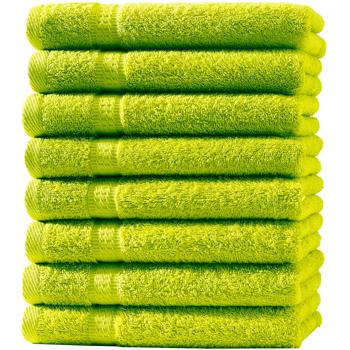 8er-Set Gästetücher 30x50 cm - 100% luxuriöse Baumwolle 500g/m² - kuschelweich, saugstark, OEKO-TEX Standard 100, apfelgrün