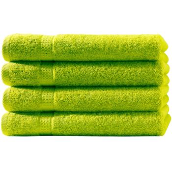 4er-Set Badetücher apfelgrün - 100x150 cm luxuriöse 100% Baumwolle - Kuschelweich, saugstark, schnelltrocknend mit 2 Bordüren OEKO-TEX Standard 100