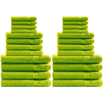 Handtuchset 24-teilig - 8x Gäste-, 8x Hand-, 8x Duschtücher - 100% Baumwolle apfelgrün - OEKO-TEX, kuschelweich & saugstark