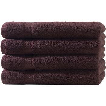 4er-Set Badetücher luxuriöse Baumwolle - Kuschelweich, hochsaugfähig, schnell trocknend - Braun, 100x150cm, OEKO-TEX 100, maschinenwaschbar, 2 Bordüren