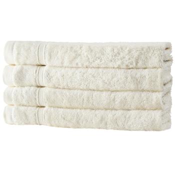 4er-Set Gästehandtücher natur - Kuschelweich, saugstark & schnelltrocknend - 50% Bambus, 50% Baumwolle, 30x50 cm, OEKO-TEX 100, antibakteriell