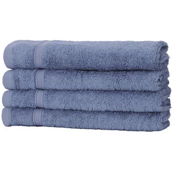 4er-Set Gästehandtücher Bambus-Baumwolle Mix - Kuschelweich, saugstark & schnelltrocknend - OEKO-TEX 100, 30x50 cm, blau, 450g/m²