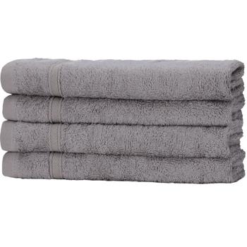 4er-Set Gästehandtücher aus Bambus & Baumwolle - Kuschelweich, saugstark & schnelltrocknend - 30x50 cm, grau, OEKO-TEX 100, 450 g/m²