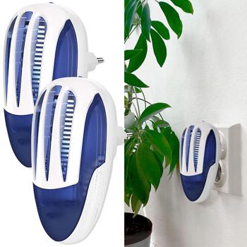 2er Effektiver Insektenvernichter (UV-Licht): Steckdosen-Fliegen- & Mückenabwehr bis zu 30m². Zuverlässiger Schutz vor lästigen Insekten ohne Chemie