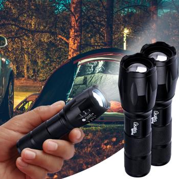 2er-Set LED-Taschenlampe & Powerbank - Spritzwassergeschützt IP44, 260 lm, 1.800 mAh Li-Ion-Akku - Outdoor, Notfall & Home Workout