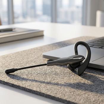 Preview: Flexibles In-Ear Headset mit abnehmbarem Ohrbügel: Sicherer Halt & bequemer Tragekomfort, ideal für Arbeit & Freizeit, klare Sprachqualität