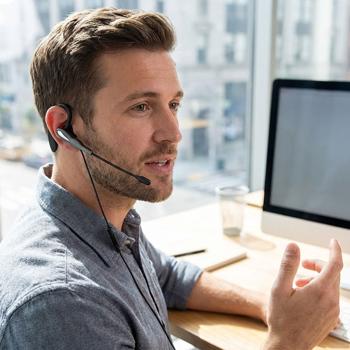 Flexibles In-Ear Headset mit abnehmbarem Ohrbügel: Sicherer Halt & bequemer Tragekomfort, ideal für Arbeit & Freizeit, klare Sprachqualität