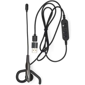 Preview: Flexibles In-Ear Headset mit abnehmbarem Ohrbügel: Sicherer Halt & bequemer Tragekomfort, ideal für Arbeit & Freizeit, klare Sprachqualität