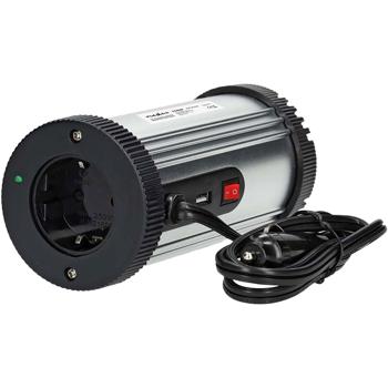 Preview: Kfz-Wechselrichter 12V auf 230V - USB-Ladeport für Smartphones & Tablets - 300W Spitzenleistung- Ideal für Reise, Wohnmobil & Boot