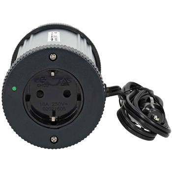 Preview: Kfz-Wechselrichter 12V auf 230V - USB-Ladeport für Smartphones & Tablets - 300W Spitzenleistung- Ideal für Reise, Wohnmobil & Boot