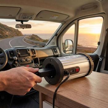Kfz-Wechselrichter 12V auf 230V - USB-Ladeport für Smartphones & Tablets - 300W Spitzenleistung- Ideal für Reise, Wohnmobil & Boot