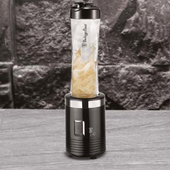 Preview: Perfekter Smoothie Maker, edles schwarz, 500ml, hochwertige Edelstahlklingen, inkl. praktischem To-Go Becher für aktive Menschen