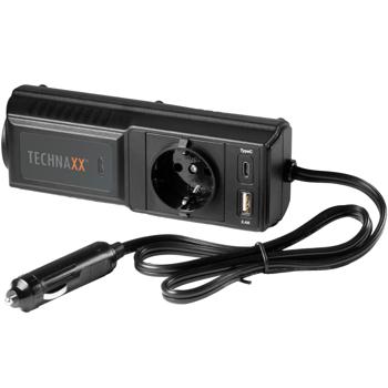 Preview: Leistungsstarker Kfz-Wechselrichter 12V auf 230V mit Steckdose & 2 USB-Ports, ideal für Auto, Camping & Reisen, zuverlässige Stromversorgung