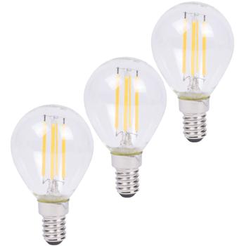 3er-Set LED-Filament-Lampe G45 E14 - Dimmbar, 400lm, 4W, 2500K Warmweiss - 360° Abstrahlwinkel, 20.000h Lebensdauer, EEK F