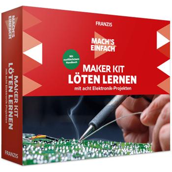 Lernpaket Löten - 8 Projekte inkl. Bauteile & 90-seitigem Handbuch - Fehlerfreies Löten lernen ab 14 Jahren - Für Einsteiger in die Elektronik