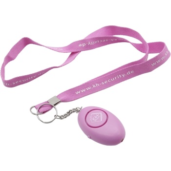 Preview: 2er-Set Personenalarm - 120dB laut mit LED-Licht & Taschenlampe - Ideal für Selbstverteidigung, Notfall, Kinder & Senioren - Pink - Schlüsselanhänger